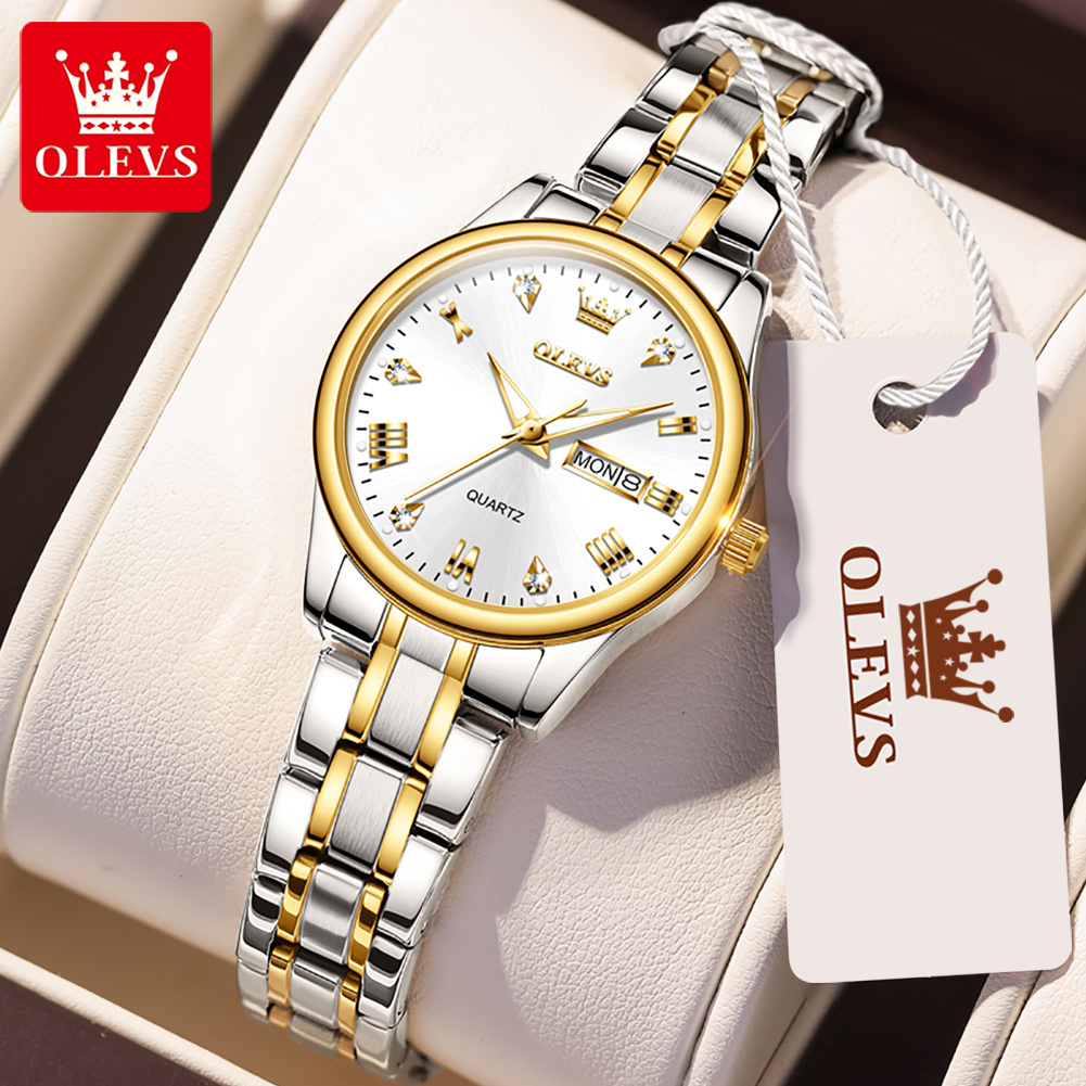 Stainless Bracelet Diver - Olevs 5563 Nieuwe Mode Vrouwen Quartz