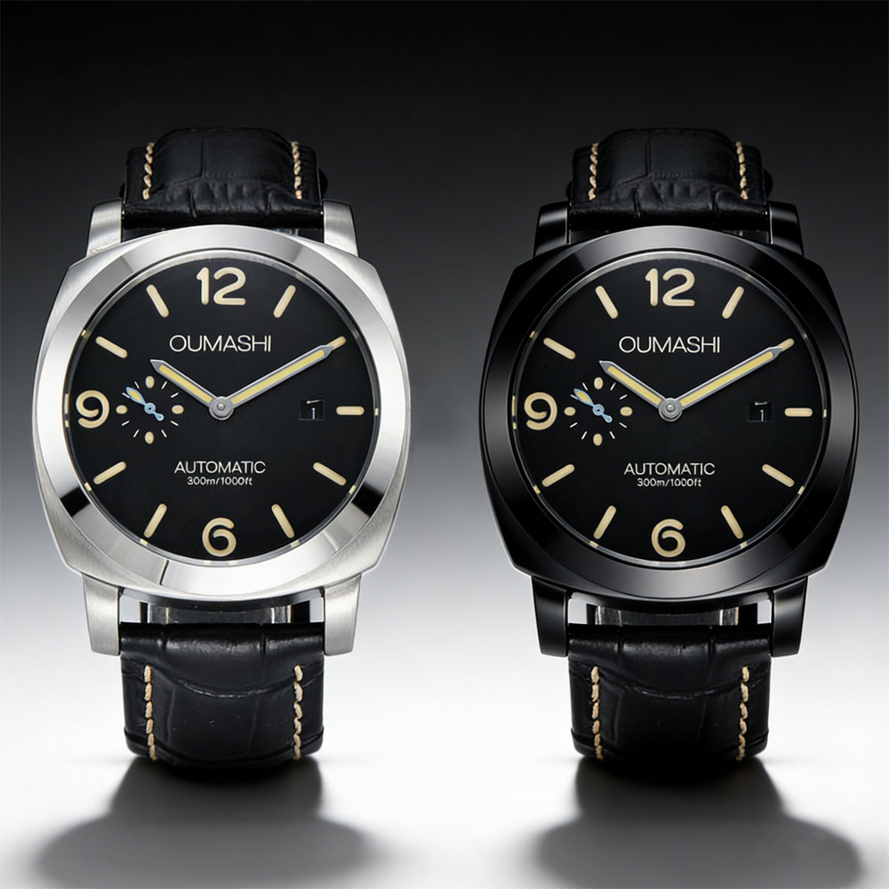 Stainless Bracelet Diver - 44 mm herenhorloge Seagull ST2555 uurwerk