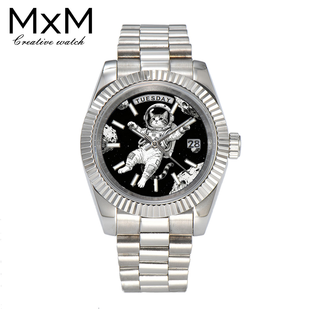 Stainless Bracelet Diver - Creatief herenhorloge 40 mm / 36
