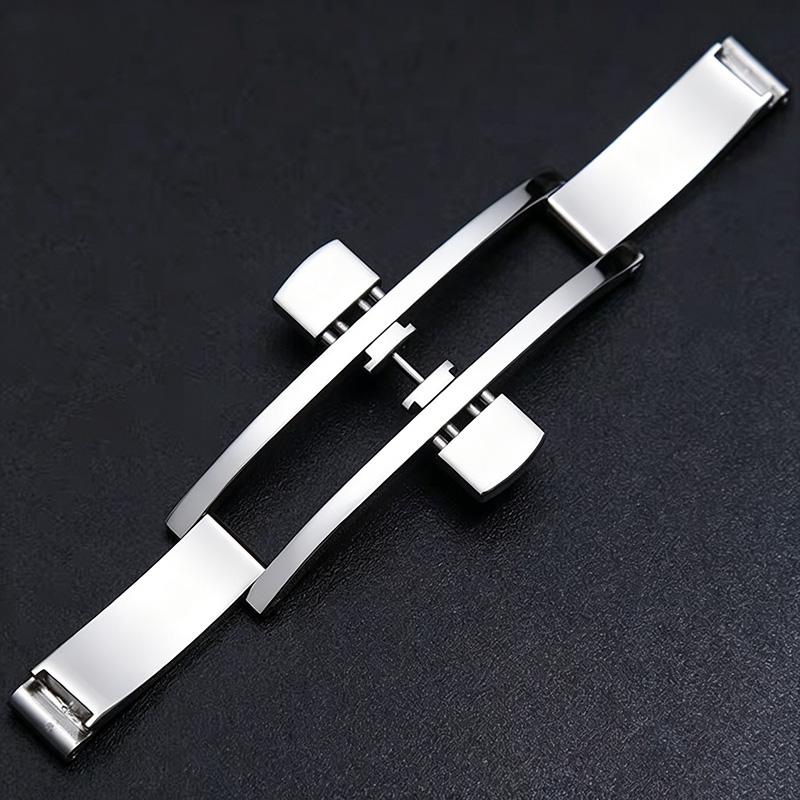 Butterfly Clasp Deployant - Horlogebandgesp van roestvrij staal, dubbele drukknop,