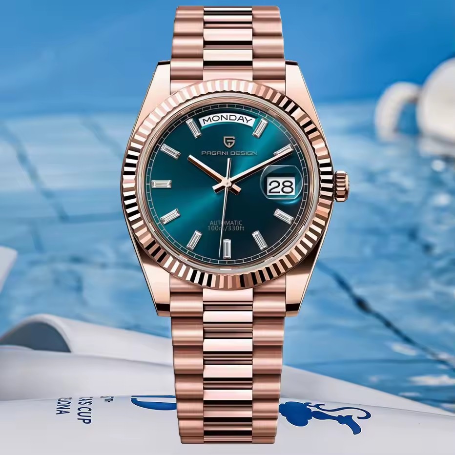 Rolex Watch Datejust - PAGANI DESIGN Nieuwe Rose Goud Kleur