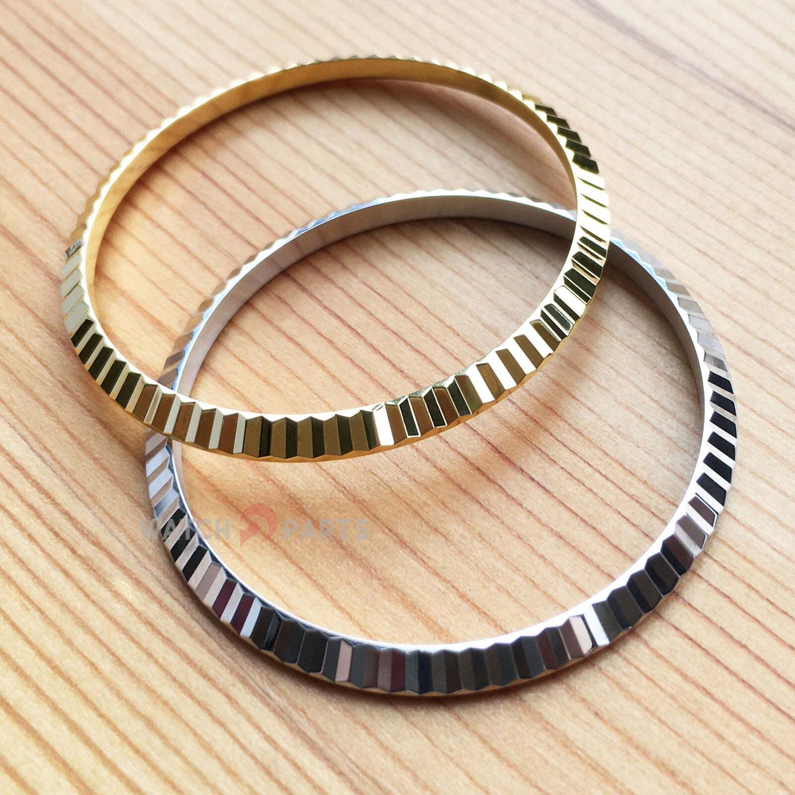 Rolex Watch Datejust - Stalen gecanneleerde ringring voor Rolex Datejust