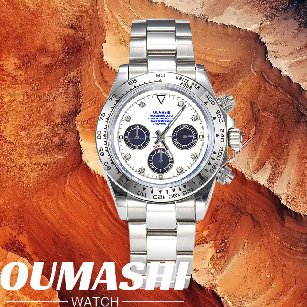 Stainless Bracelet Diver - Luxe VK63 horloges met saffierglas, 316L