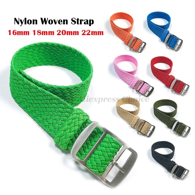 Perlon Strap Woven - Stof geweven nylon horlogeband polsbandje 14