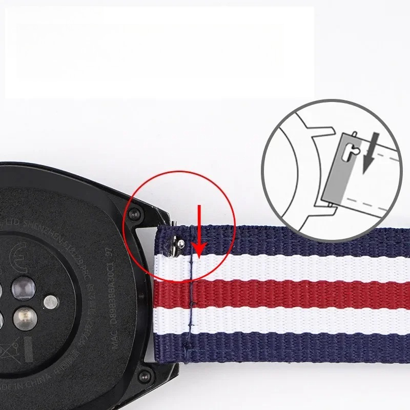 Nylon horlogeband 20 mm 22 mm  - Canvas Strap Watch recensie en prijs