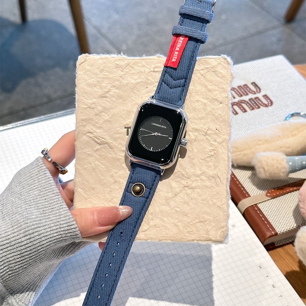 Nieuw stijlvol vierkant horlog - Canvas Strap Watch recensie en prijs