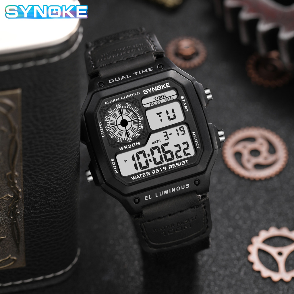 Synoke Outdoor Militair Digita - Canvas Strap Watch recensie en prijs