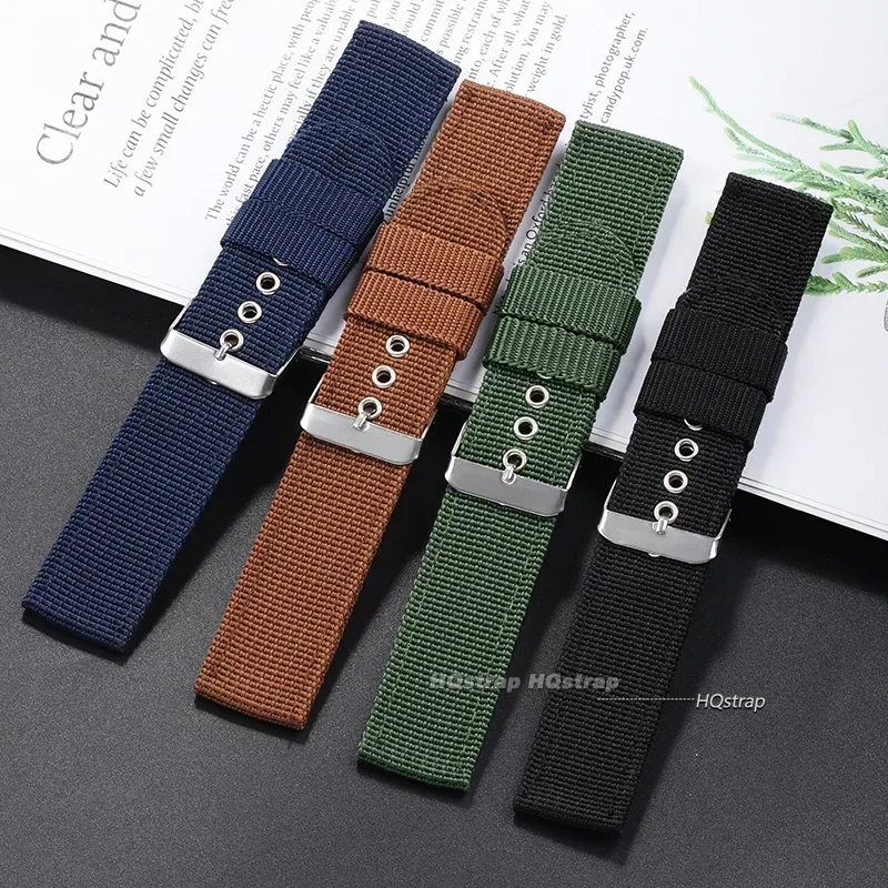 Nylon horlogeband bruin groen  - Nato Strap Nylon recensie en prijs