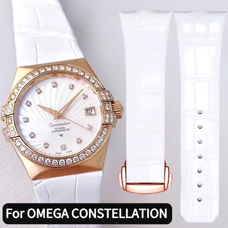 Gebogen lederen horlogeband da - Omega Watch Constellation recensie en prijs