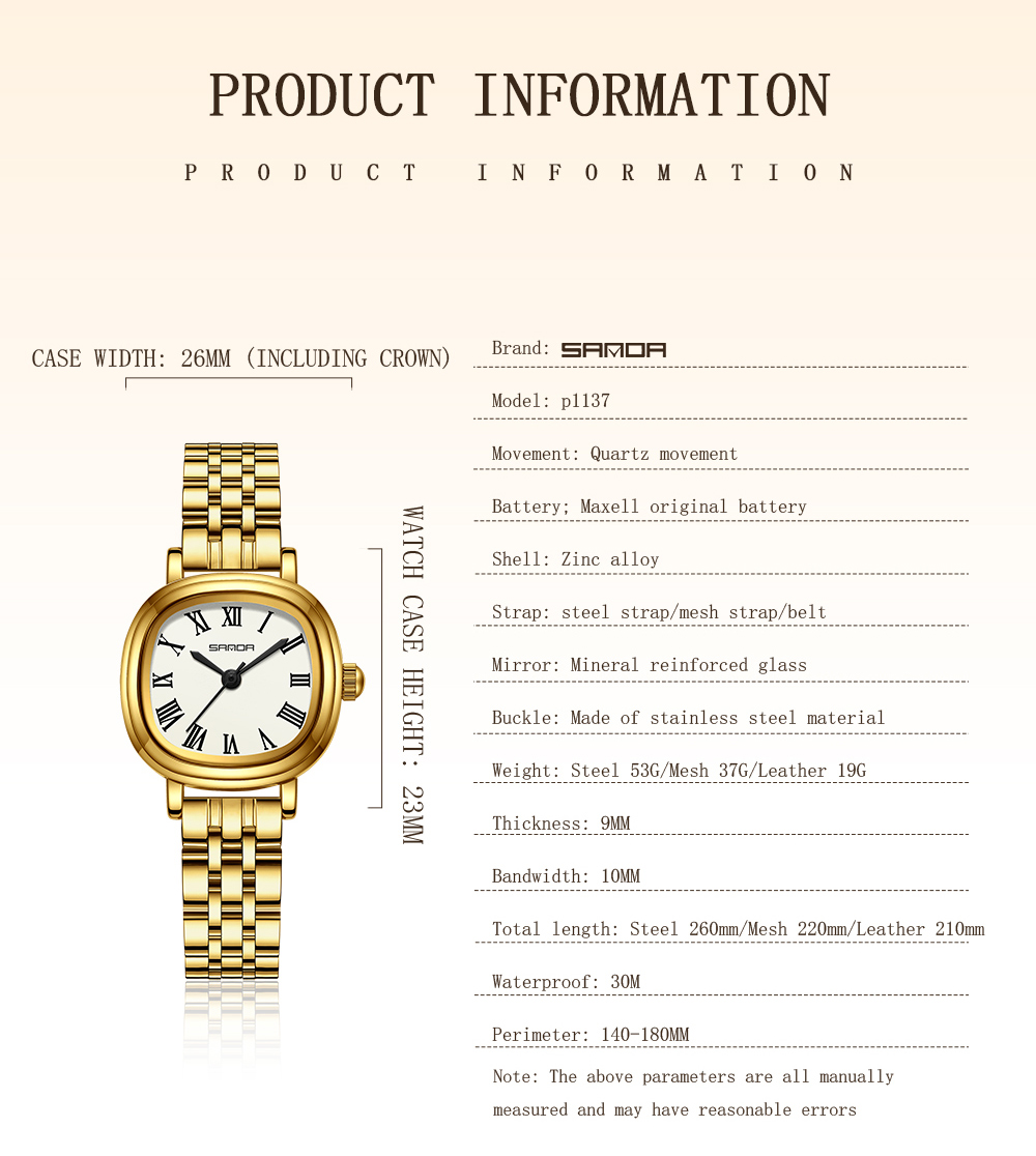 SANDA Top 1137 dames quartz ho - Stainless Bracelet Diver recensie en prijs