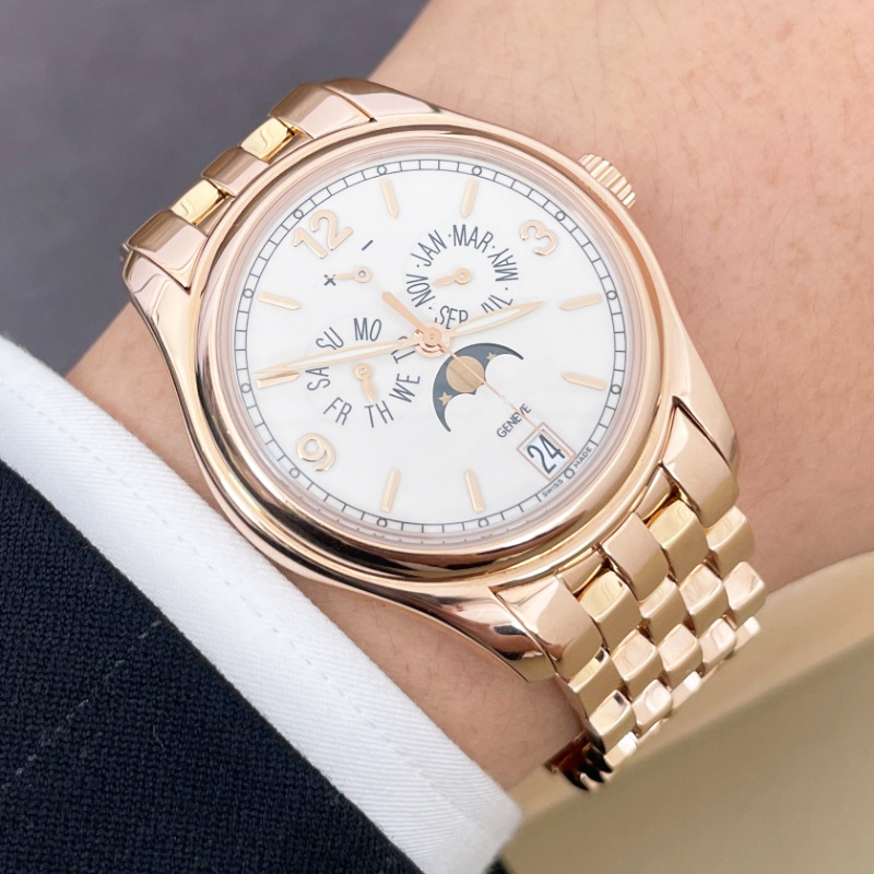 Hoogwaardige metalen horlogeba - Patek Philippe Watch Calatrava recensie en prijs