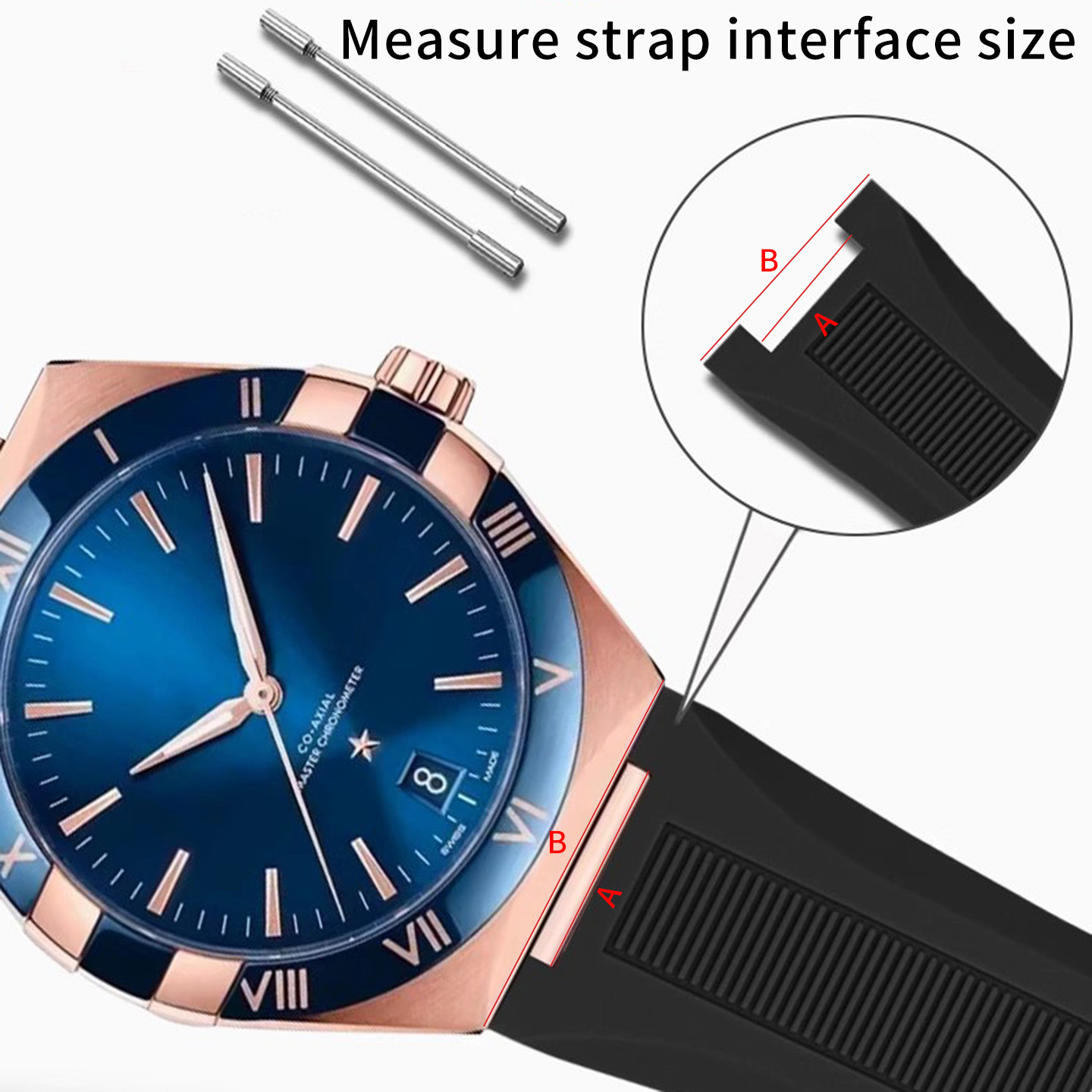 Gekerfde siliconen rubberen ho - Omega Watch Constellation recensie en prijs