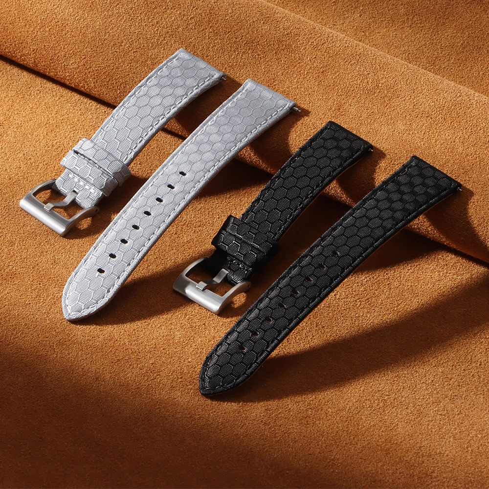 20mm 22mm Gladde Echte Nylon G - Perlon Strap Woven recensie en prijs