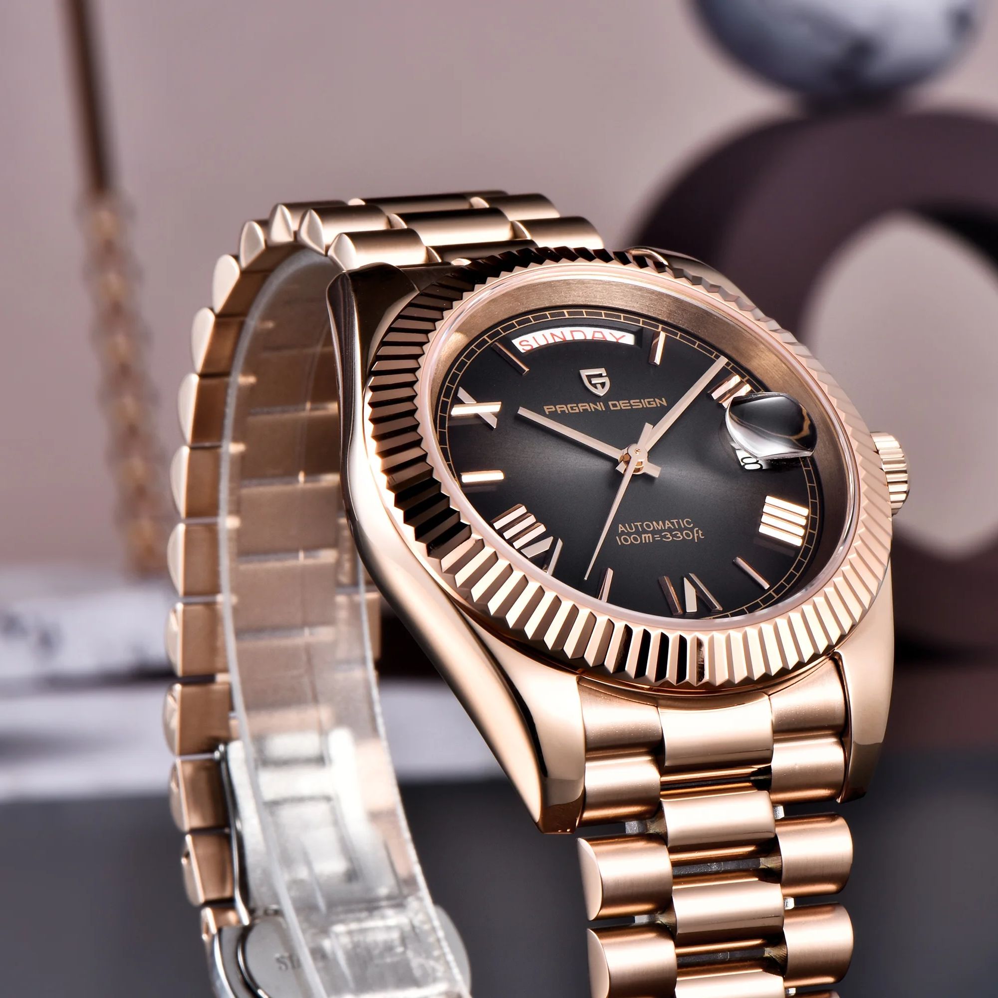 PAGANI DESIGN DD40 Rose Gold L - Rolex Watch Datejust recensie en prijs