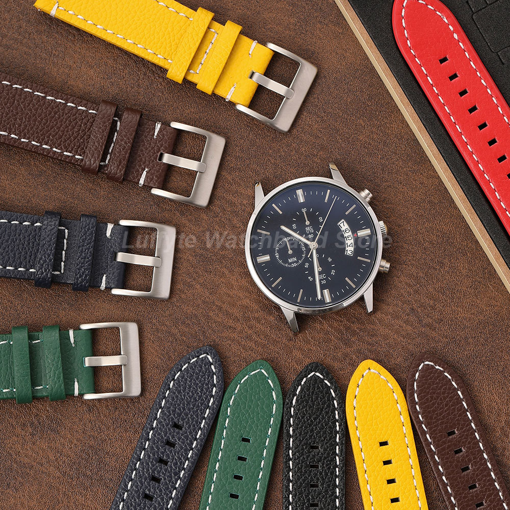 Dubbelzijdige Litchi-textuurba - Leather Strap Quick Release recensie en prijs