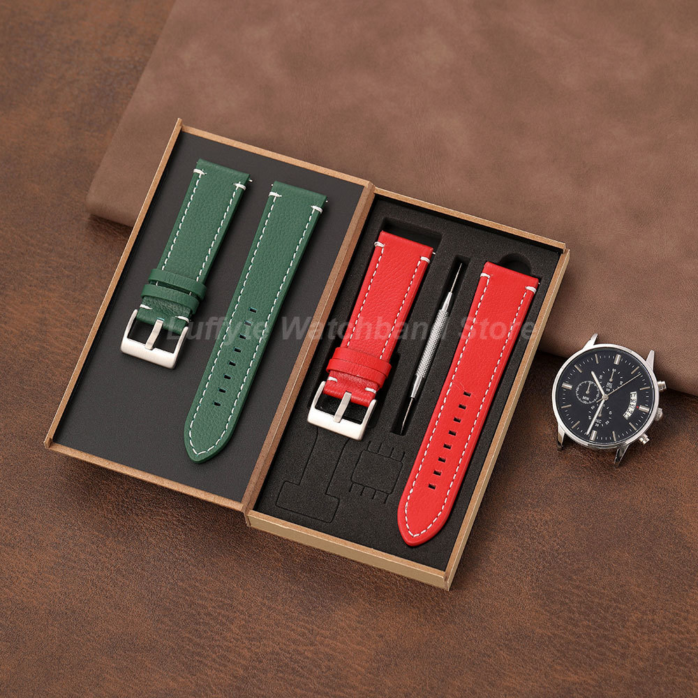 Dubbelzijdige Litchi-textuurba - Leather Strap Quick Release recensie en prijs