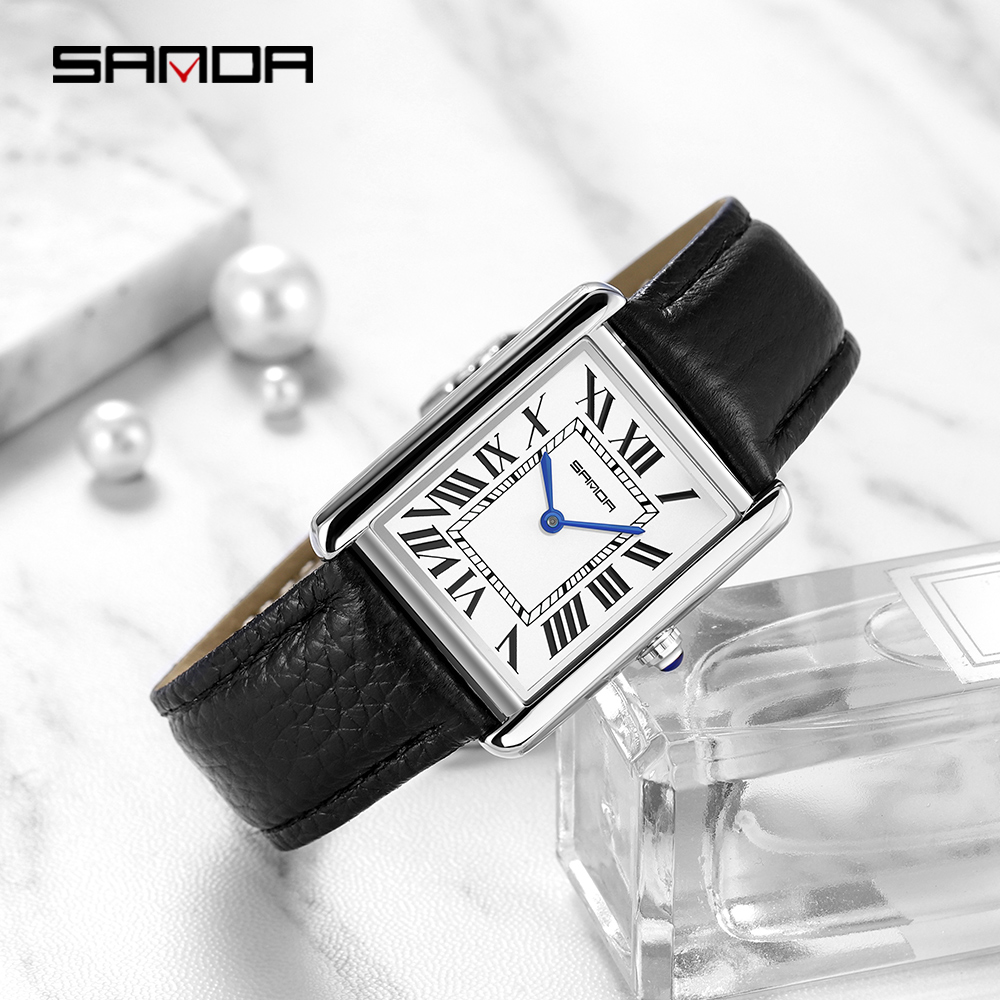 Sanda Rechthoekige Polshorloge - Leather Watch Band Men recensie en prijs
