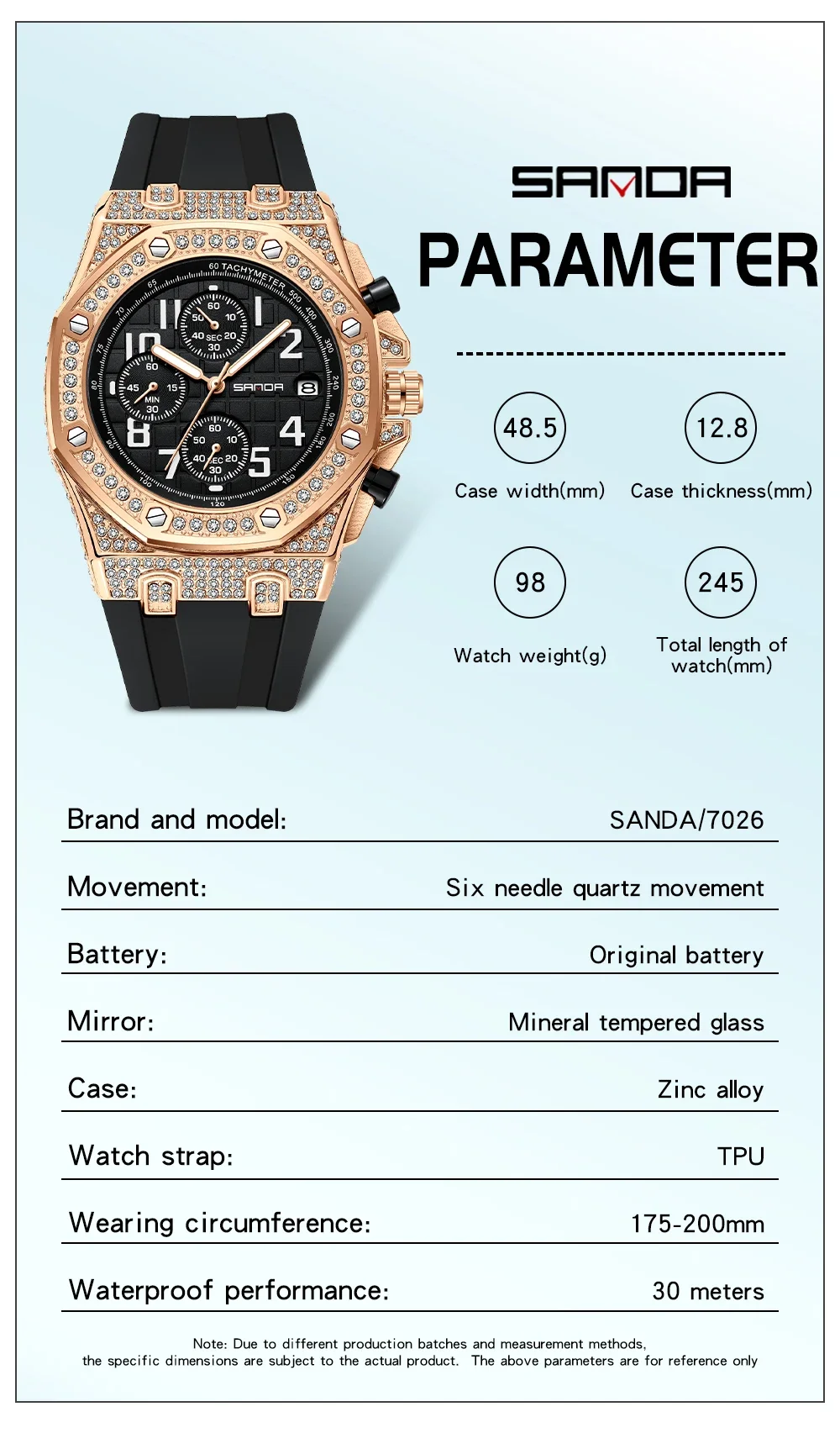 SANDA 7026 Heren Quartz Horlog - Tropic Strap Vintage recensie en prijs