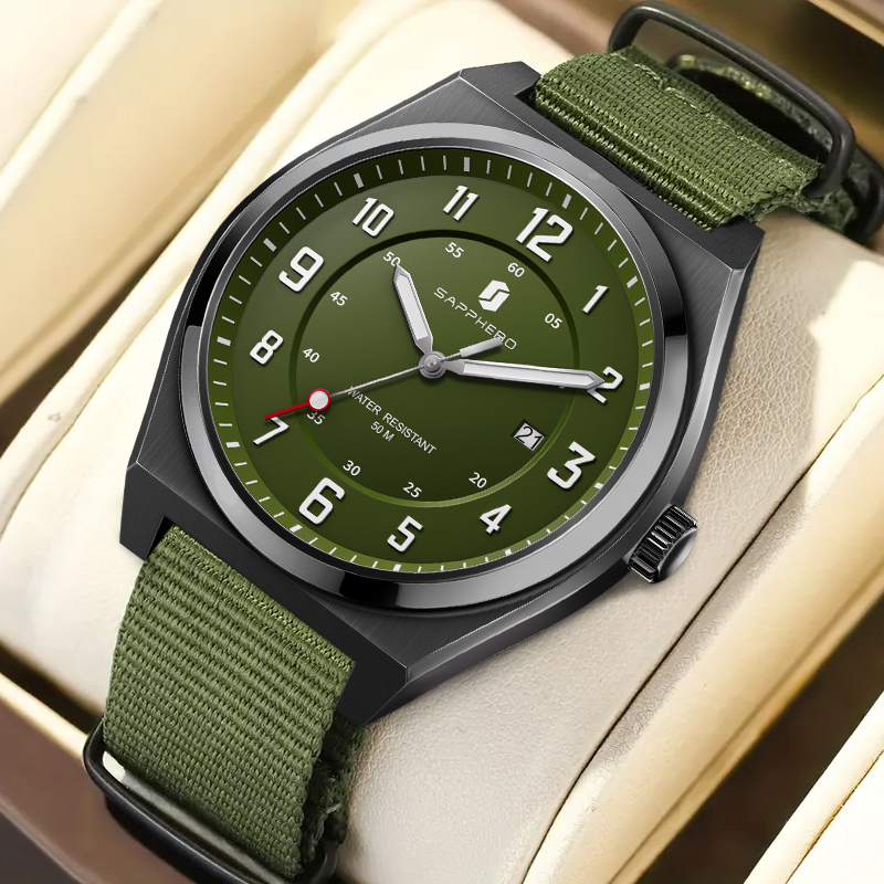SAPPHERO Heren sport quartz ho - Tropic Strap Vintage recensie en prijs