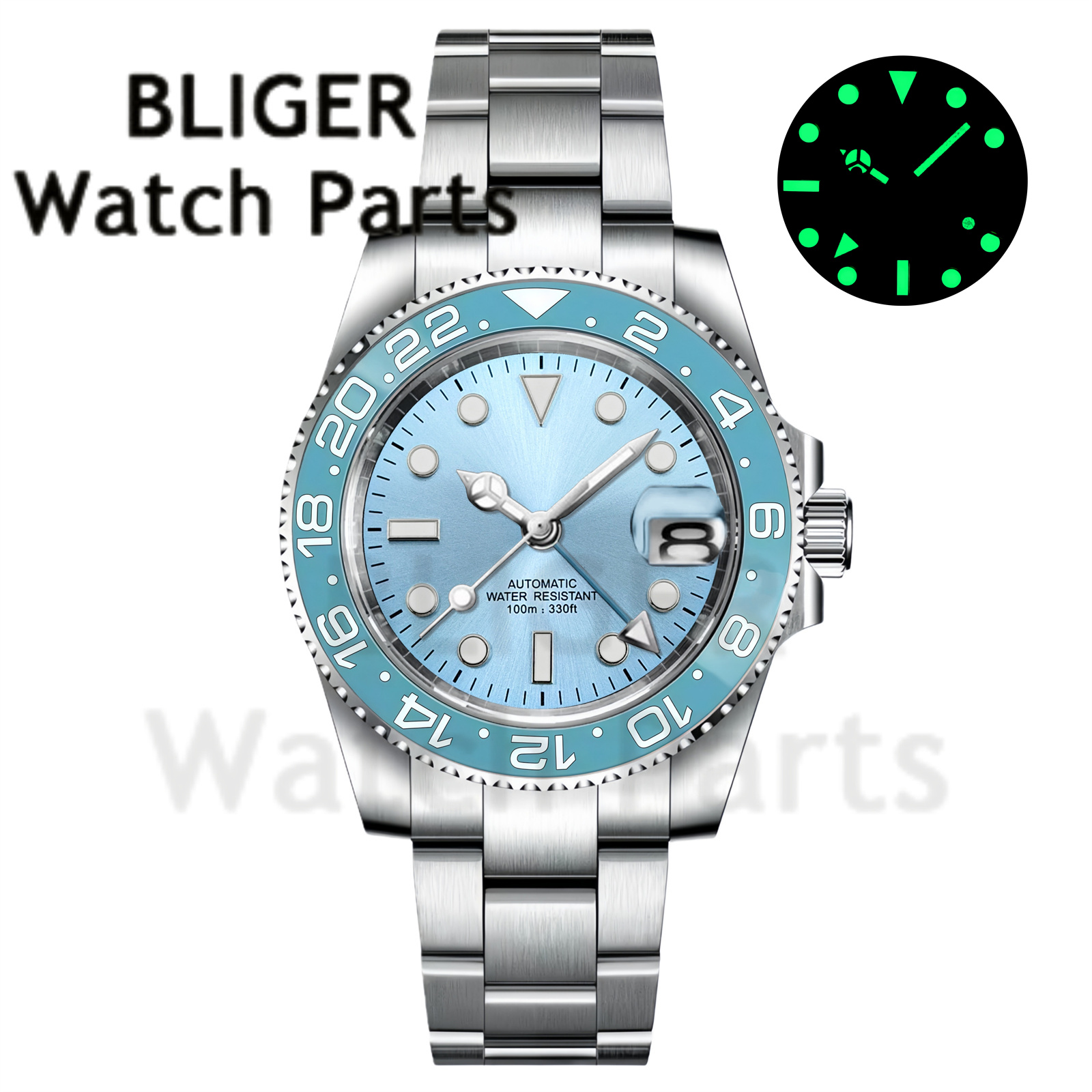 Custom Fashion GMT 40mm Herenh - Stainless Bracelet Diver recensie en prijs